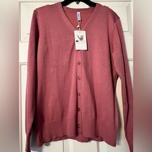 VIISHOW Women's V Neck Button Down Knitwear Long Sleeve Soft Basic Knit Cardigan